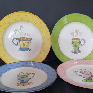 Signature Coffee Shop Plates Set of 4